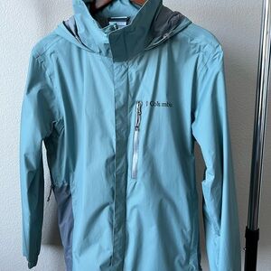 Columbia Aqua Blue Windbreaker